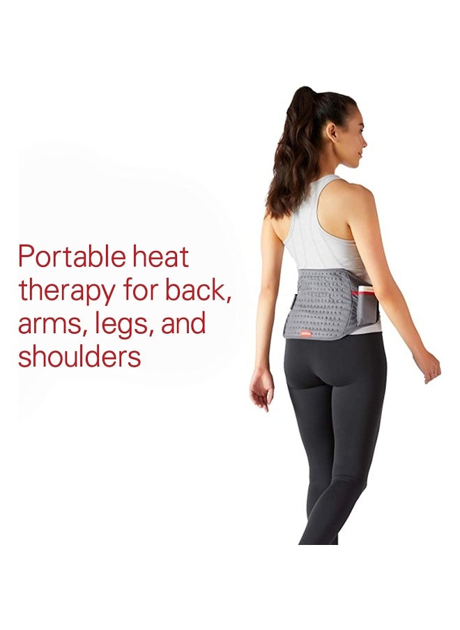 Sunbeam - Cordless Heating Pad  Rechargeable  Portable  9.5 X 12  Pain Relief For Back  Shoulder  And Cramps  Slate Grey - Image 1