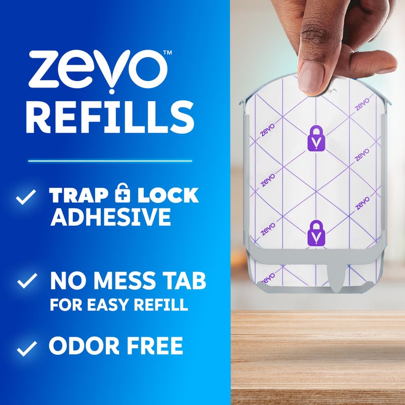Zevo Flying Insect Trap Official Refill Cartridges - Fits Both Zevo Trap & MAX Indoor Fly Trap - Authentic Trap+Lock Technology to Catch Gnats, House & Fruit Flys (4 Official Refill Cartridges) - Image 2