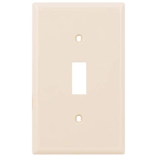 Power Gear, Light Almond, Single Toggle Switch Wall Plate Cover, 1 Gang, Standard, Unbreakable Faceplate, 2.75? x 4.5? , Screws Included, 11674 - Image 1