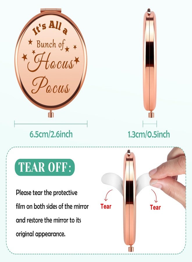 Mikela Witch Sisters Makeup Mirror Movie Lover Gifts for Women Halloween Witch Gift Compact Mirror Halloween Birthday Gifts for Witchcraft Lover Women Her Coven Sister Friends Coworker Inspirational Gift - Image 2