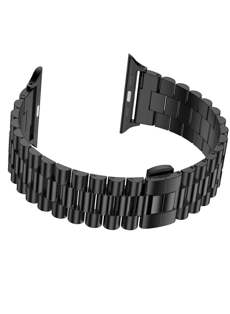 Gravity Compatible with Apple Watch Band Series 5 44mm 42mm, Stainless Steel iWatch Band with Butterfly Folding Clasp for iWatch Band Series 5/4/3/2/1 - Image 3