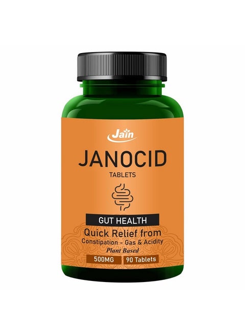 Jain Janocid 500 mg, 90 Tablets | For Better Digestive Function | Quick Relief from Constipation-Gas & Acidity | Colon Cleanser for Healthy Gut