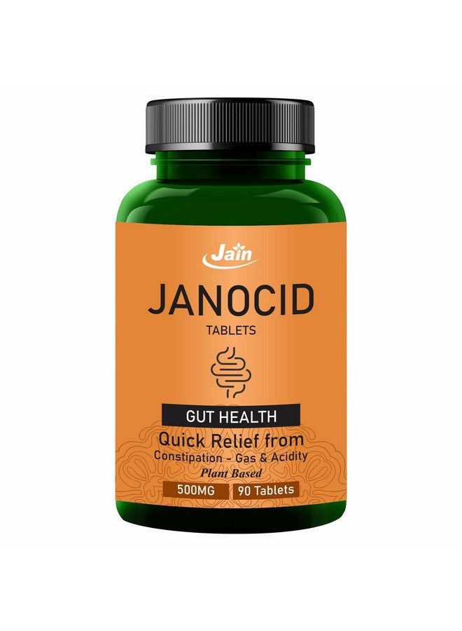 JAIN Jain Janocid 500 mg, 90 Tablets | For Better Digestive Function | Quick Relief from Constipation-Gas & Acidity | Colon Cleanser for Healthy Gut  - Image 1