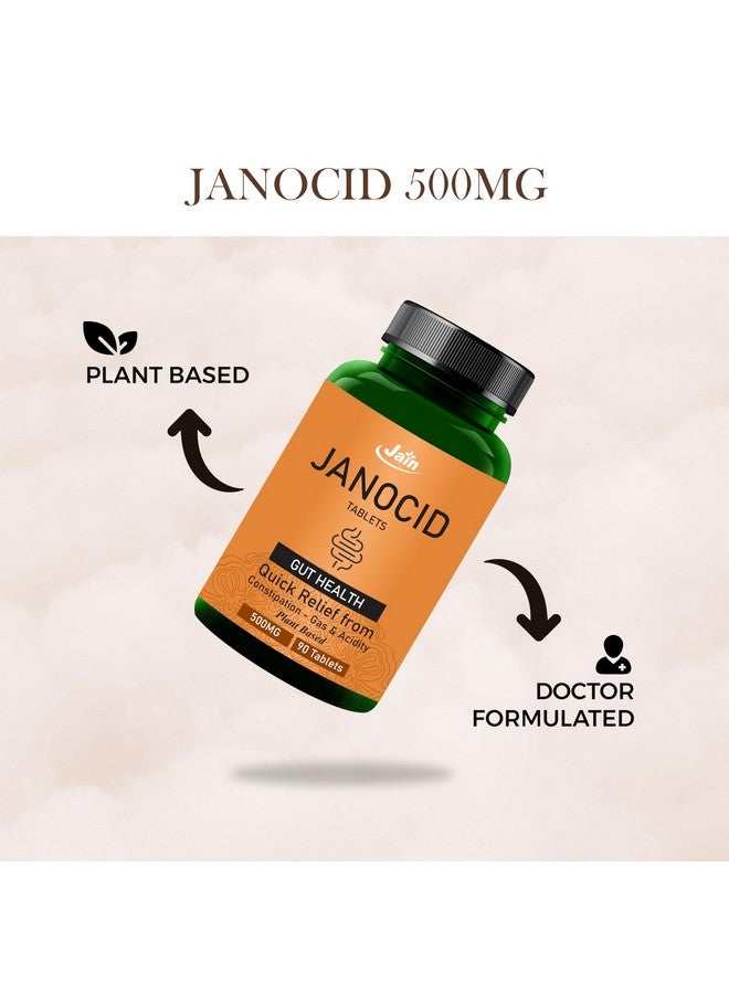 JAIN Jain Janocid 500 mg, 90 Tablets | For Better Digestive Function | Quick Relief from Constipation-Gas & Acidity | Colon Cleanser for Healthy Gut  - Image 5