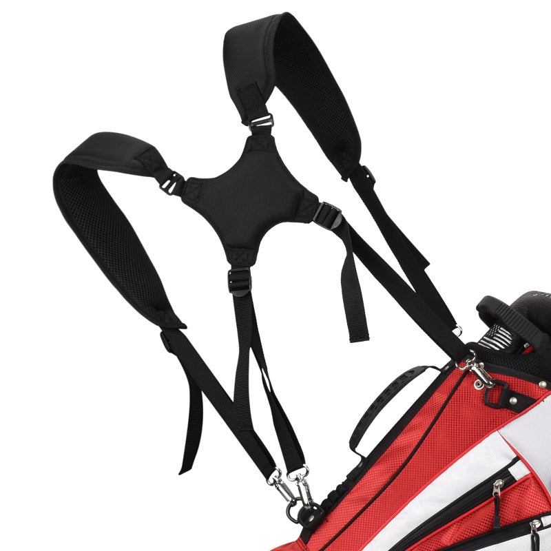 mytag Golf Bag Cross Straps Replacement with 4 Clips, Adjustable Universal Shoulder Carry Straps for Taylormade OGIO - Image 1