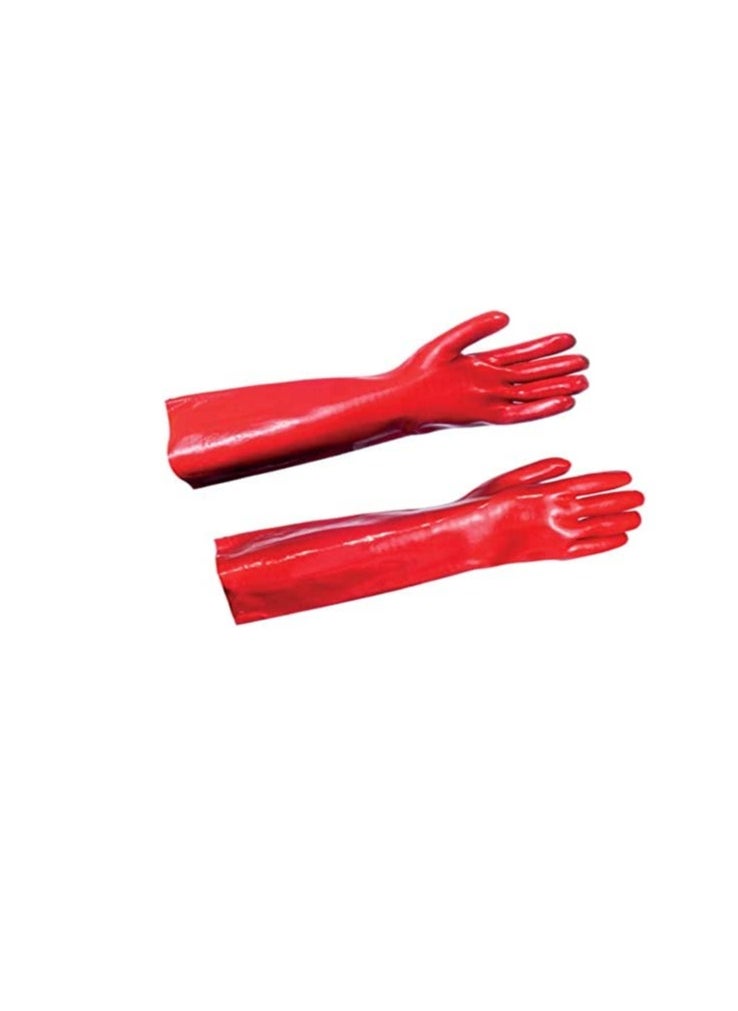 ROBUSTLINE Rubber Gloves 1 Pair Red  - Image 2