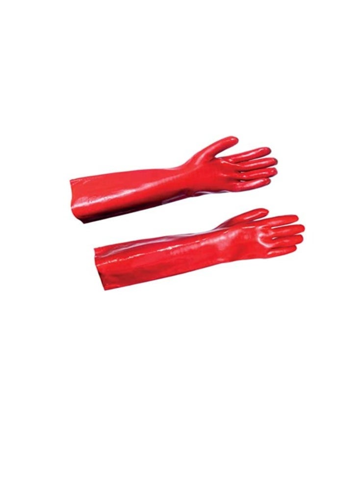 ROBUSTLINE Rubber Gloves 1 Pair Red  - Image 3