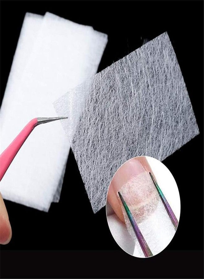 Much Hotter White Nail Extension Fibers, Quick Extension Nails Art Fiberglass, Non-Woven French Fingernail Warp, Magical Fingernails Extension Silk Tools, False Manicure Salon or Home Use (100 Pieces) - Image 5