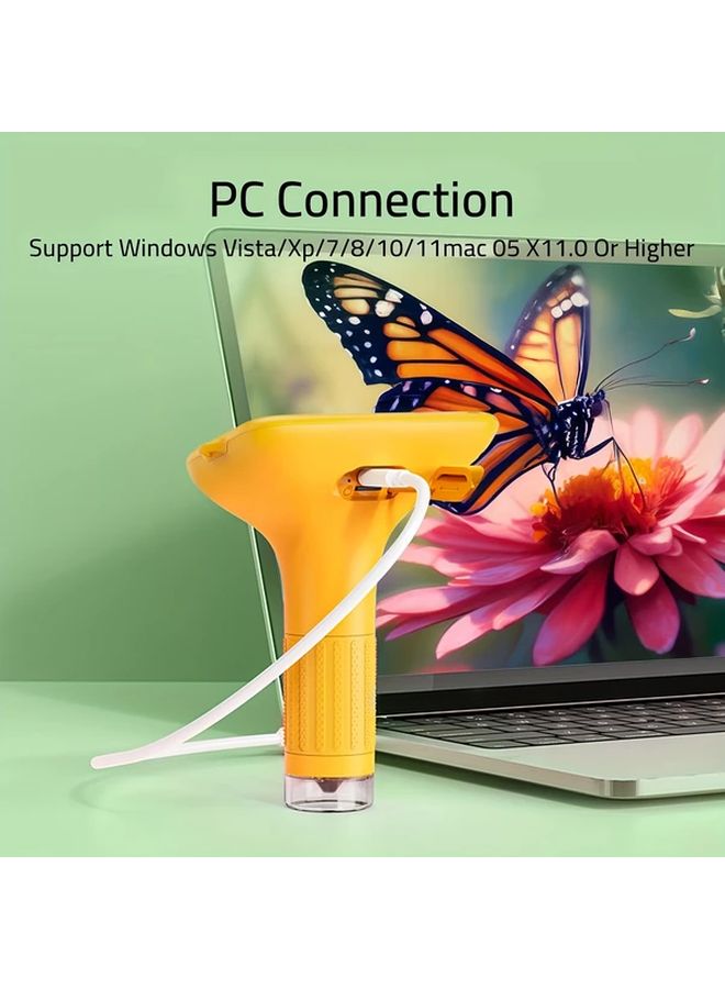 Pink 3 Inch IPS HD Screen 1000x Magnifying Handheld Digital Magnifying Glass USB Microscope Camera For PC Kids Educational Gift - Image 3