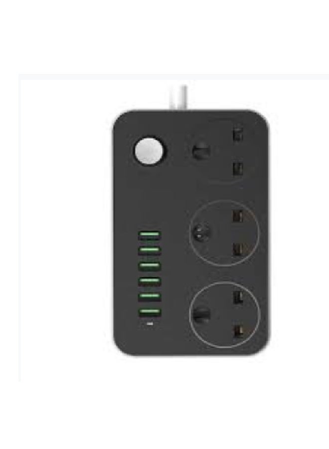 لدينو مقبس طاقة مضاد للكهرباء الساكنة من LDNIO SK3662 - 6 منافذ USB و3 منافذ كهربائية بريطانية، سلك طاقة بطول 300 سم - Image 3