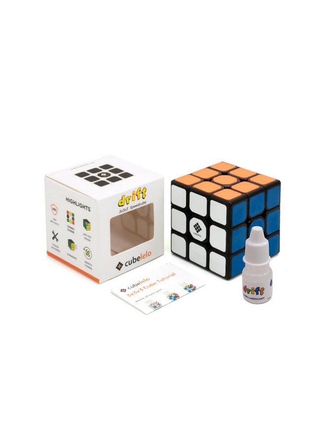 Cubelelo Kid Drift 3X3 Black And Cube Lubricant Combo | Smooth Turning Speed Cube | Perfect For Beginners And Professionals | Enhance Cognitive Skills & Reduce Screen Time - Image 3