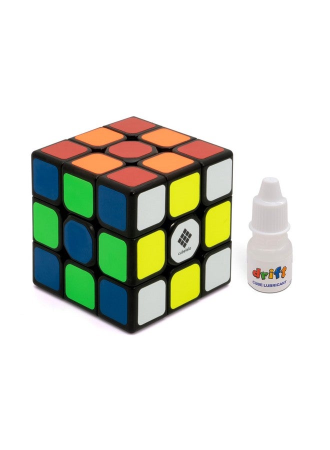 Cubelelo Kid Drift 3X3 Black And Cube Lubricant Combo | Smooth Turning Speed Cube | Perfect For Beginners And Professionals | Enhance Cognitive Skills & Reduce Screen Time - Image 1