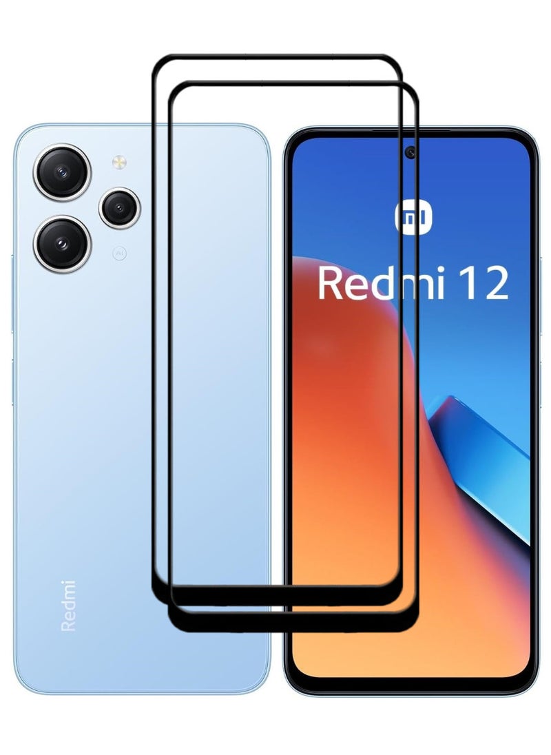 ACLIX 2 Pieces Antistatic ESD Dustproof Premium Quality High Definition Tempered Glass Screen Protector Designed For Xiaomi Redmi 12 - Image 1