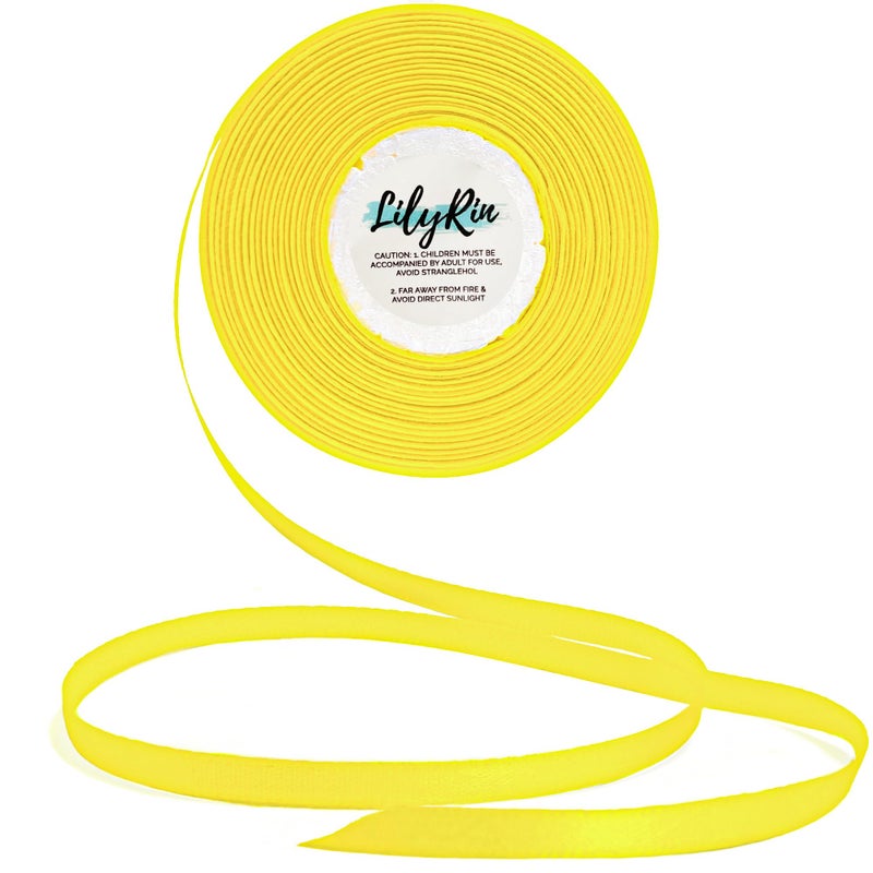 Yellow Ribbon 14 Inches 36 Yards Satin Roll Perfect for Scrapbooking Art Wedding Wreath Baby Shower Packing Birthday Wrapping Christmas or Other Projects Solid