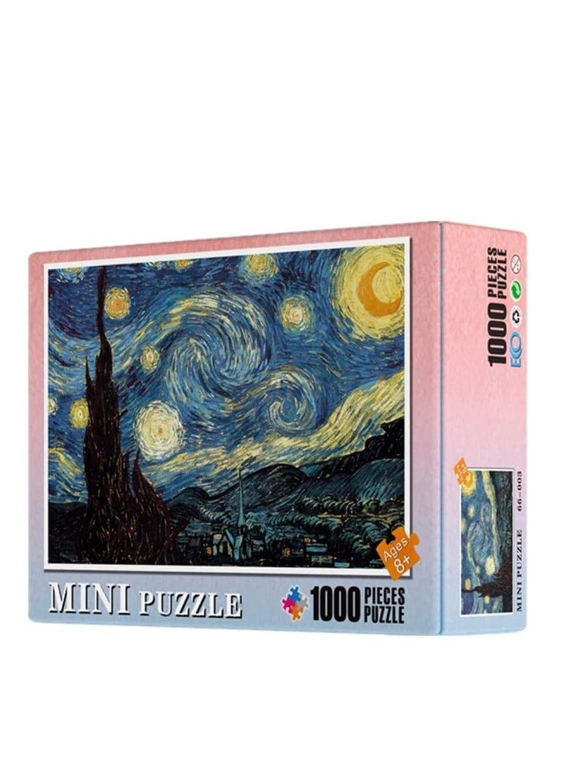 Puzzles for Adults Kids World Famous Landscape Large Intellectual Educational Game Difficult and Challenge Van Gogh's Starry Sky Colorful Home Decoraction - Image 1