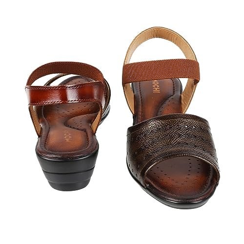 Mochi Women Antic Gold Synthetic Leather comfort Sandal UK/4 EU/37 (33-439) - Image 5