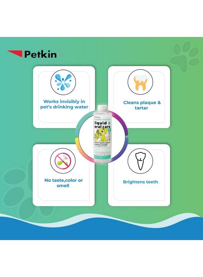 Petkin Pet Liquid Oral Care Invisible Formula Oral Care for Dogs, Easy-to-Use, Removes Plaque and Tartar Also Freshen Up Breath, Keep Your Pet Mouth Clean and Fresh, Tastes Great 240 ml - Image 4
