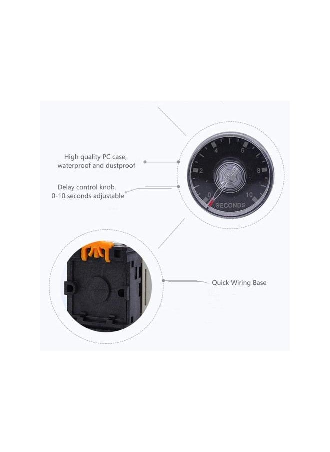 Generic - Timer Relay, Delay ON Time Relay, AH3-3 AC 110V 0-10 Seconds Knob Control Timer Relay Delay ON Time Relay with Base AC 110V - Image 1