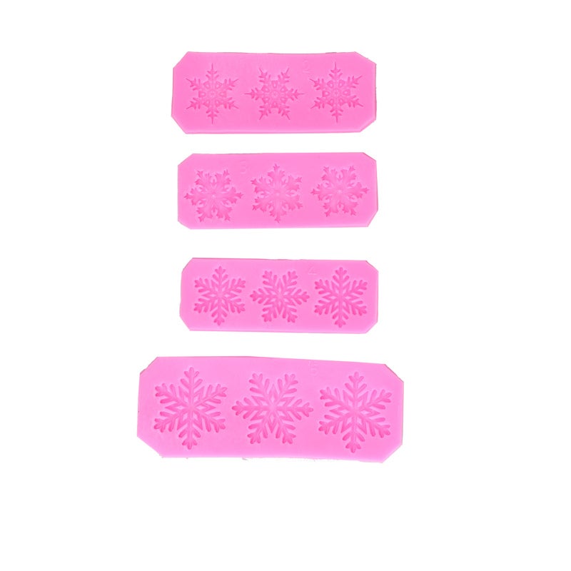 Snowflake Molds: 5 Different Shapes Silicone Mold - No Viscous Design Flexible Mold for Cake Decoration, Chocolate Making - Image 2