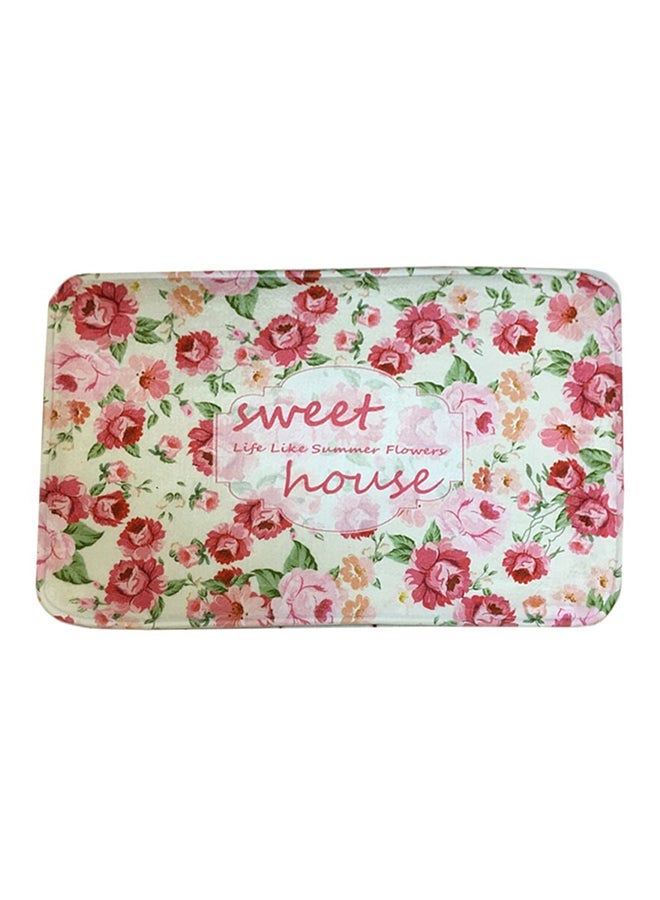 NIBEMINENT Floral Printed Anti-Skid Doormat Multicolour 40 x 60cm