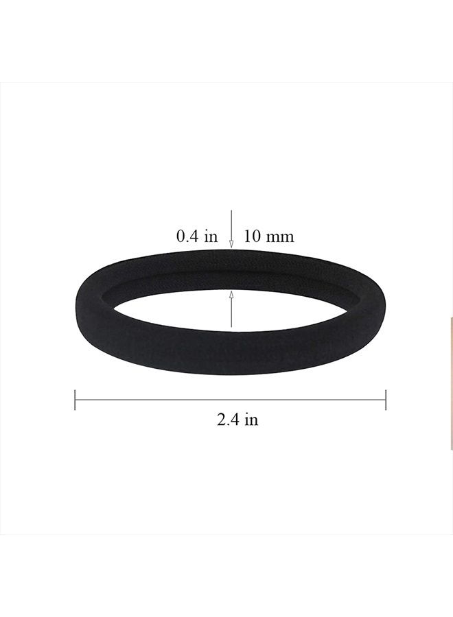 GOSICUKA 20 PCS Large Hair Ties for Thick Hair Black Hair Bands for Women Men and Girls No Damage Stretchy Ponytail Holders for Braids (5 cm in Diameter, 1 cm in Width) - Image 2