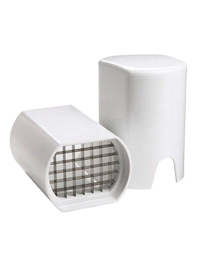 NIBEMINENT Multifunctional French Fry Potato Chip Cutter Silver/White - Image 1