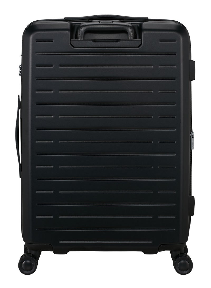 امريكان توريستر حقيبة سفر آيروجوي، حجم الأمتعة المسجلة ٦٦ سم، ٤ عجلات، سطح صلب، ، أسود، قفل ، مقسم شبكي بسحاب داخلي، قابلة للتوسيع، أشرطة متقاطعة، خفيفة الوزن - ضمان دولي ٣ سنوات - Image 4