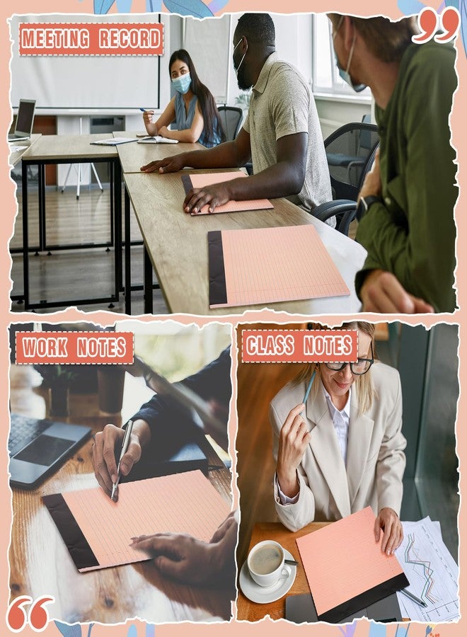Lincia 11" x 9.5" Legal Pads College Ruled Notepad Landscape Notebook Horizontal Lined Notebook 80 GSM Assorted Colors Paper Pastel Writing Pads for School Office, 40 Sheet(Gradient Orange,6 Pads) - Image 5