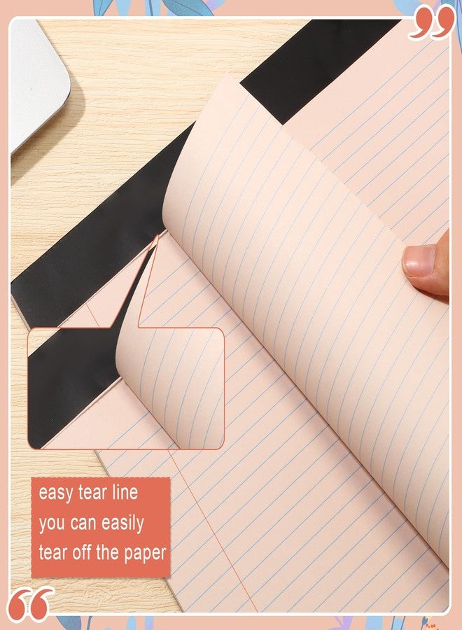 Lincia 11" x 9.5" Legal Pads College Ruled Notepad Landscape Notebook Horizontal Lined Notebook 80 GSM Assorted Colors Paper Pastel Writing Pads for School Office, 40 Sheet(Gradient Orange,6 Pads) - Image 4