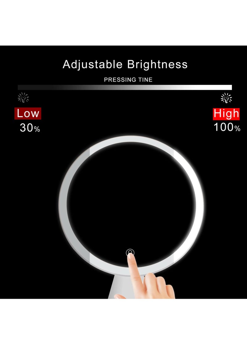Portable LED Magnifying Makeup Mirror with Rechargeable Battery - Perfect for Travel and Daily Use - Image 2