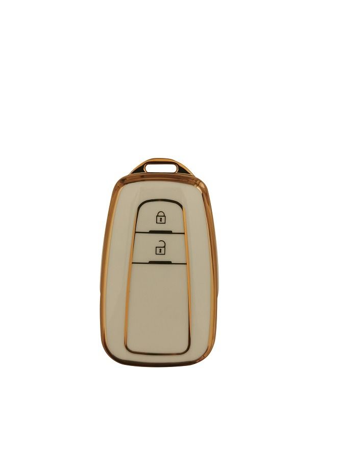 Toyota Car Key Cover/ Toyota Carola Key Fob Cover/ Prado Key Fob Protector/ TPU Toyota Car Key Case/ Key Holder Camry 2 Button - Image 1