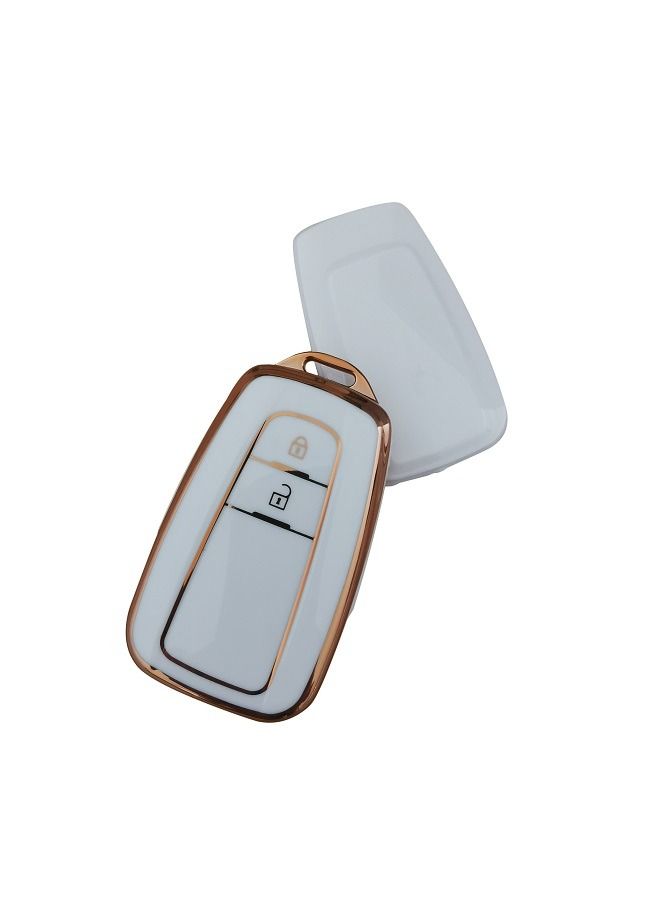 Toyota Car Key Cover/ Toyota Carola Key Fob Cover/ Prado Key Fob Protector/ TPU Toyota Car Key Case/ Key Holder Camry 2 Button - Image 2