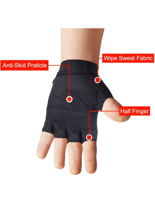 وينر قفازات نصف أصابع للأطفال، قفازات رياضية غير قابلة للانزلاق وممتصة للصدمات من الجل للأطفال الذين يمارسون رياضة ركوب الدراجات في الهواء الطلق - Image 2