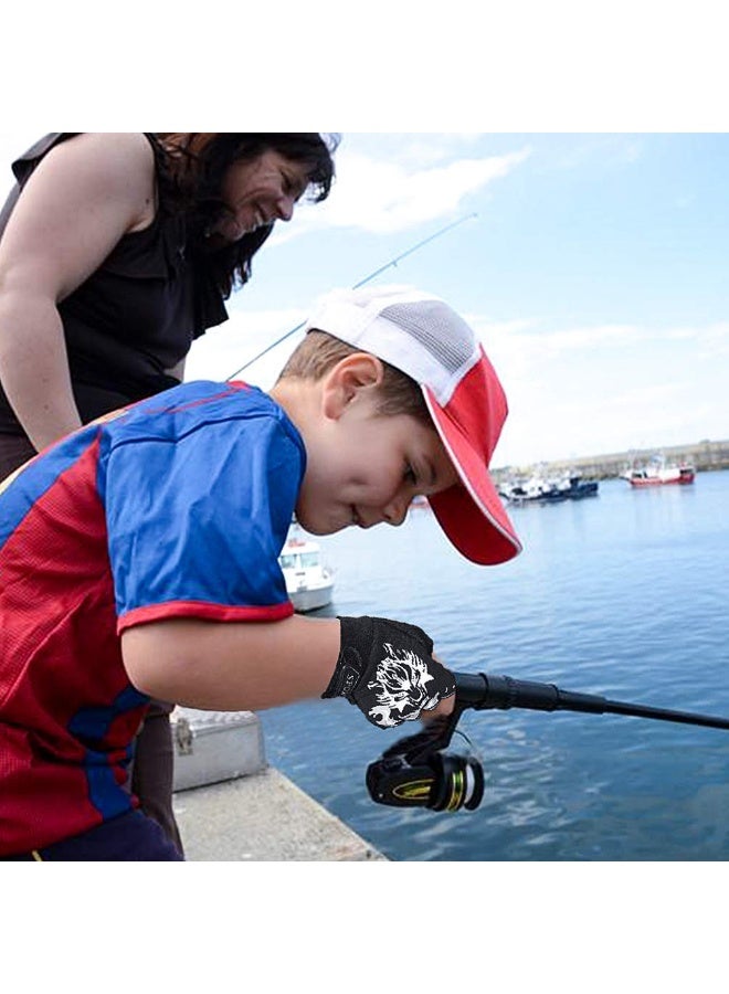 وينر قفازات نصف أصابع للأطفال، قفازات رياضية غير قابلة للانزلاق وممتصة للصدمات من الجل للأطفال الذين يمارسون رياضة ركوب الدراجات في الهواء الطلق - Image 4