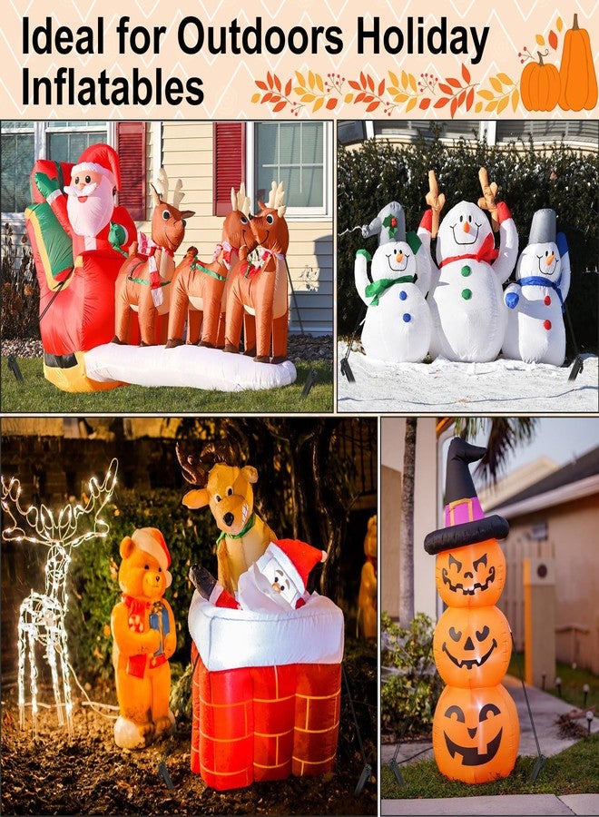 Fabulas Inflatable Stakes Set, 12 Pcs 8.5’’ Heavy Duty Plastic Tent Yard Stakes with Ropes and Hooks Inflatable Accessories Replacement for Christmas Halloween Garden Lawn Holiday Outdoor Decorations - Image 5