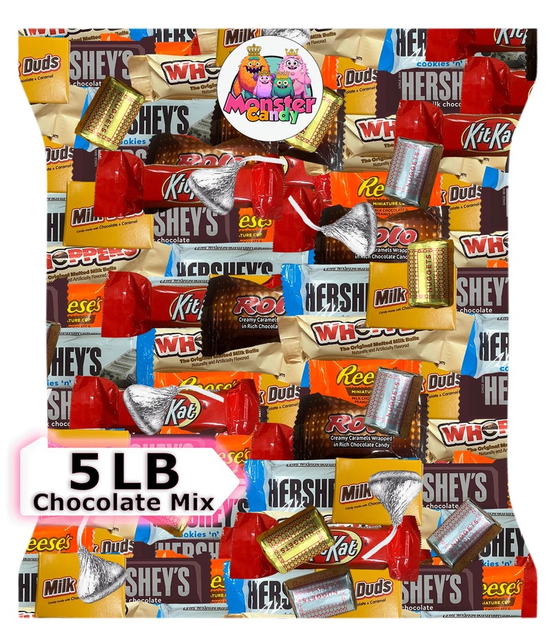 Chocolate Party Favor Candy Mix - 5 lb Pinata Stuffers Candy Bulk - Goodie Bag Stuffers for Kids Party Favors - Chocolate Candy Variety Pack Bulk - Bulk Candy Individually Wrapped Candies - Image 1