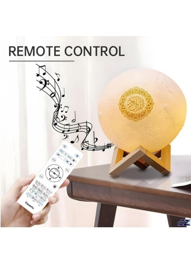 Gravity Moon Lamp Quran Speaker with 7-Color LED, Bluetooth App Control, Remote Quran Recitations – Perfect Eid Mubarak & Hajj Gift (SQ-510) - Image 2