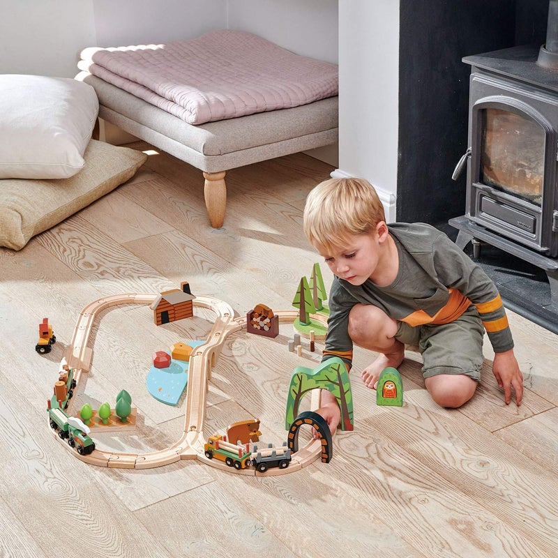 Tender Leaf Toys - Forest Tunnels - Stacking Train Set Accessories - Toy Stacker, Blocks - Open-Ended Toy Set for Inspires Creative and Imaginative Roleplay - Age 3+ - Image 4