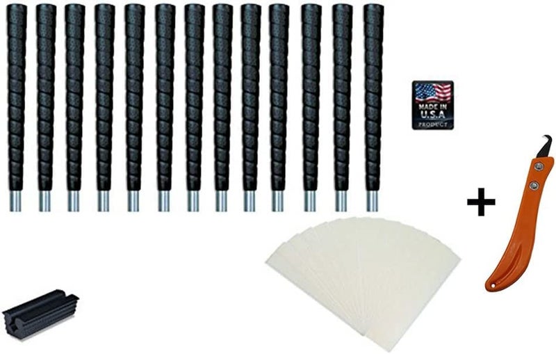 Tacki Mac Grips Tacki-Mac Jumbo Size Pro Wrap Golf Grip Kit + Utility Hook Blade (13 grips, Grip tape, clamp, Grip removal hook blade, instructions) - Image 1