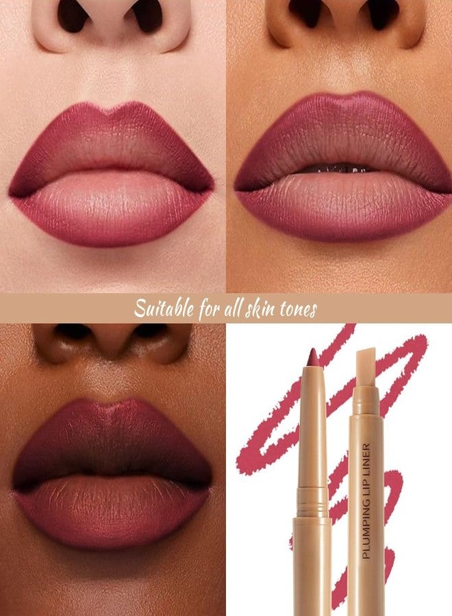 Hxssll Matte Lip Liner - Dual-Ended Retractable Pencil with Silicone Smudger, Waterproof Long Wear Crayon for Flawless Contour & Plump Lips, Vegan Cruelty-Free Beauty for Everyday Elegance (04#, 1PCS) - Image 3