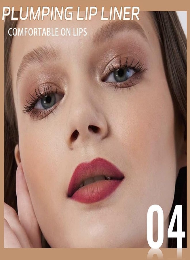 Hxssll Matte Lip Liner - Dual-Ended Retractable Pencil with Silicone Smudger, Waterproof Long Wear Crayon for Flawless Contour & Plump Lips, Vegan Cruelty-Free Beauty for Everyday Elegance (04#, 1PCS) - Image 2