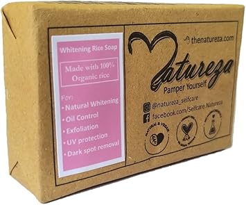 Natureza Organic hand soap Rice milk body scrub soap for tan removal skin brightening 90g - Image 5