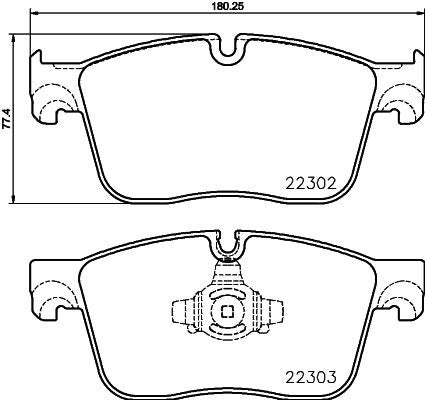 Brembo P36031 Low-Met Front Disc Brake Pad Set LAND ROVER OE# LR064687 - Image 2