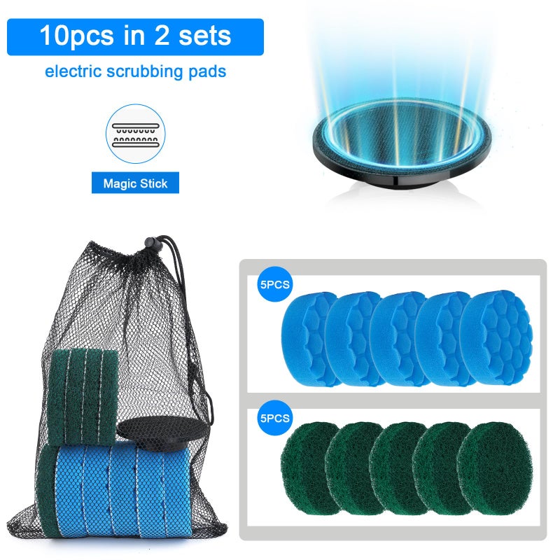 BCQDOL Electric Spin Scrubber Replacement Brush Heads Set, 10 Piece Replacement Brush Cleaning Kit for Cordless Power Scrubber, for Household Cleaning Brushes Kitchen Bathroom Floor Tile Car - Image 3