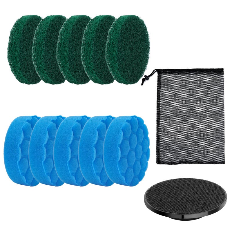 BCQDOL Electric Spin Scrubber Replacement Brush Heads Set, 10 Piece Replacement Brush Cleaning Kit for Cordless Power Scrubber, for Household Cleaning Brushes Kitchen Bathroom Floor Tile Car - Image 1
