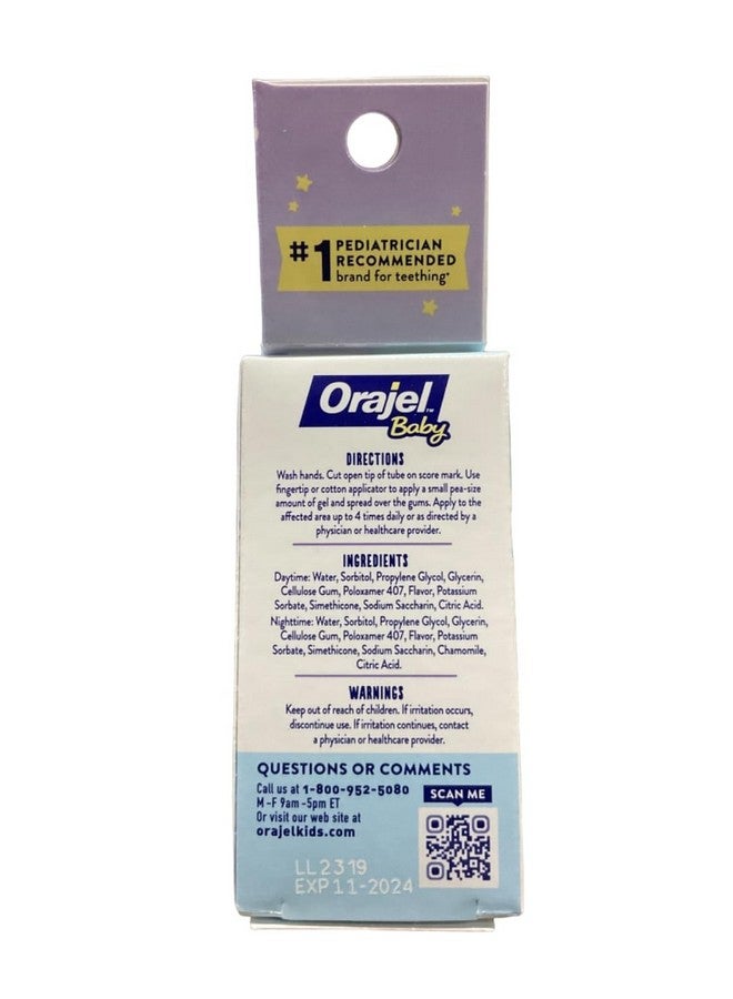 Orajel Baby Non-Medicated Cooling Gel Day & Night 0.18 Ounce (6 Pack) - Image 2