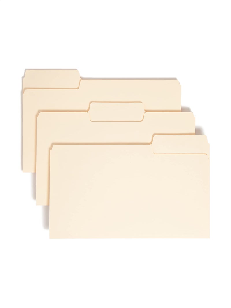 Smead SuperTab File Folder, Oversized 1/3-Cut Tab, Legal Size, Manila, 100 Per Box (15301) - Image 1