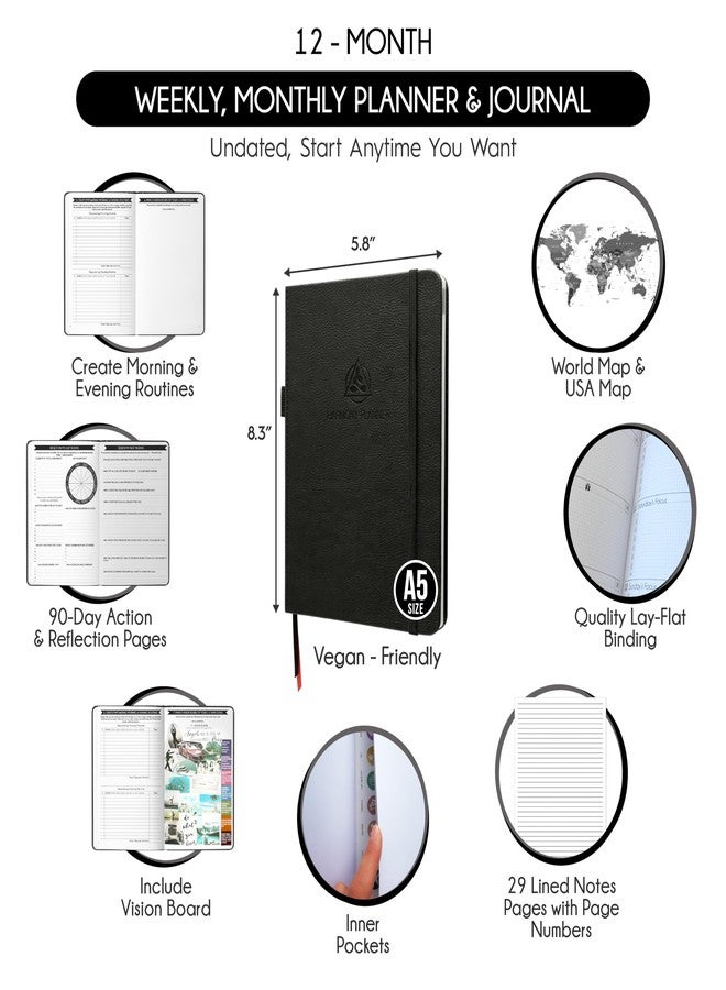 Freedom Mastery Life & Goal Planner - Undated Daily, Weekly & Monthly Organizer with Habit Tracker, Time Management Tools, and Productivity Journal for Personal Growth and Success - Image 2