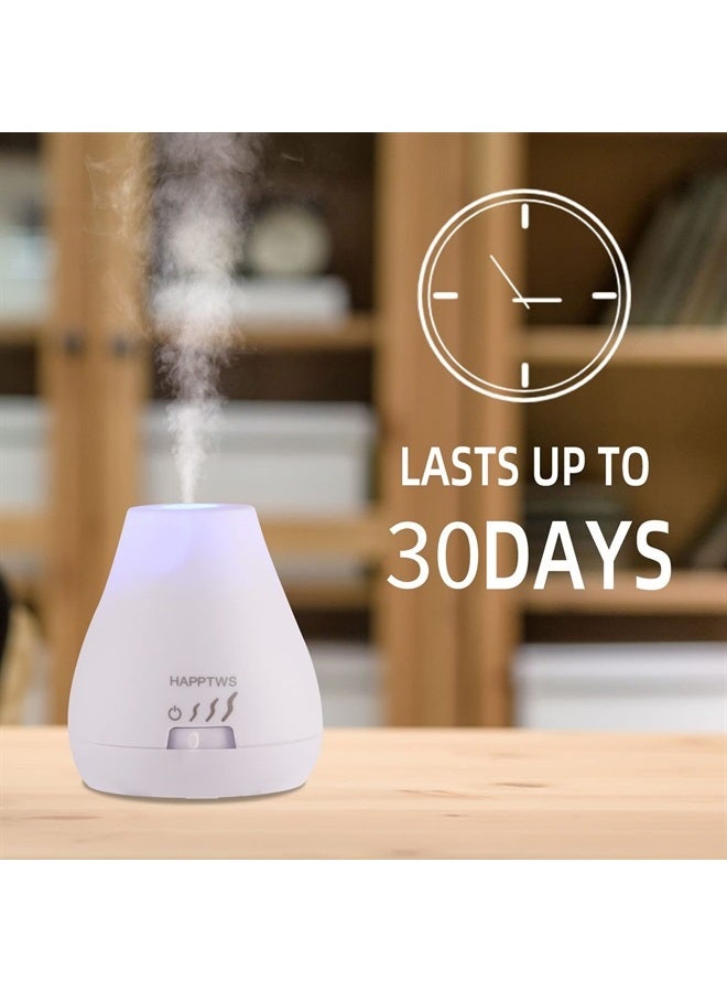Essential Oil Diffuser - Waterless Diffuser 3 Timer Settings Battery Powered for Bedroom Yoga Room Toilet Pet Room