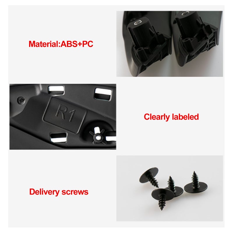 Inner Door Pull Handle: Right Rear Black, Upgraded ABS+PC Material, Anti-Scratch Anti-Stain, Original Fit Design - Easy Installation, Retains Original Lustre for BMW 3 Series Car Interior - Image 4